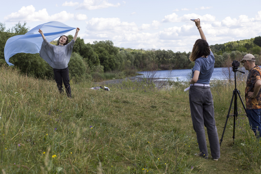 Maya Clars, Parachute, music video, backstage