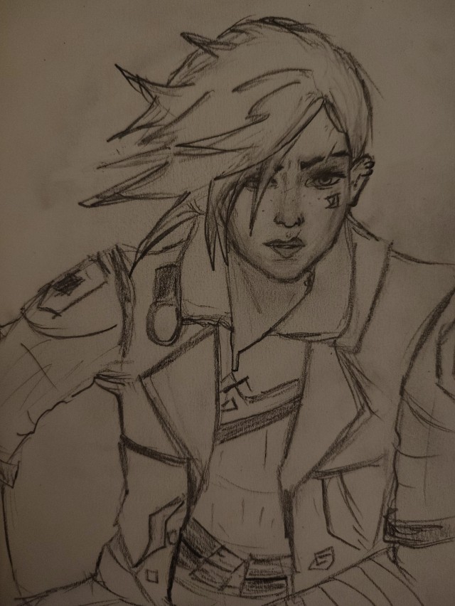 #drawing without rush #drawing #arcane #jinx #vi #jinx and vi 